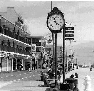 Ocean City Clock on Boardwalk
