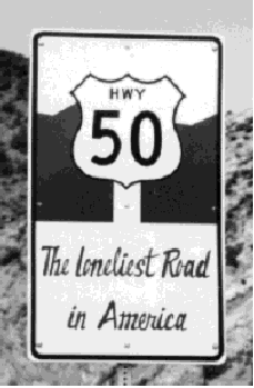 The
Loneliest Road in America sign